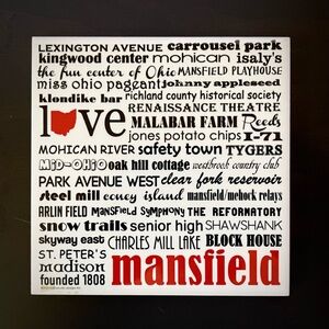 NWOT - Mansfield, Ohio Square Art Tile/Coaster